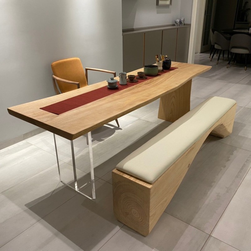 Office Furniture Desk - Nordic Solid Wood Acrylic Floating Table