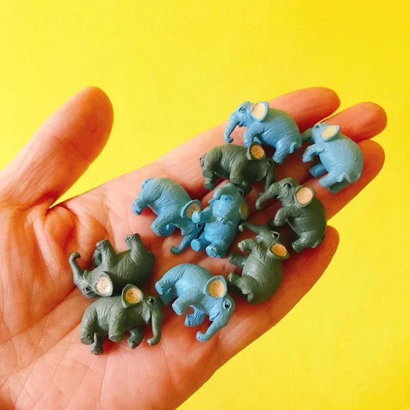 Office Furniture Hon - 5 Pcs/set Miniatures Animals Elephants Cute