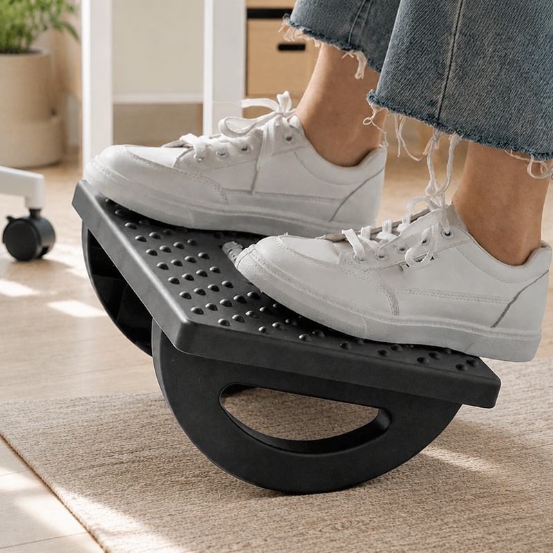 Office Furniture Hon - Portable Foot Stool with Massage Rollers