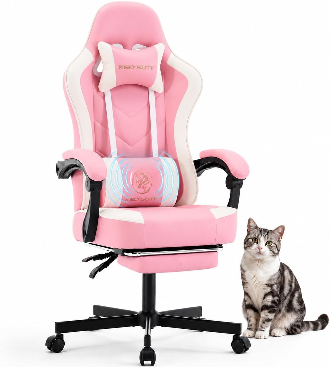 Office Footrest Cushion - Ergonomic High Back Gaming Chair with