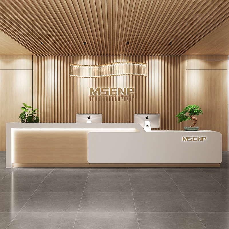 Reception Desk Counter - High-end Modern Checkout Counters Chinese-style Company