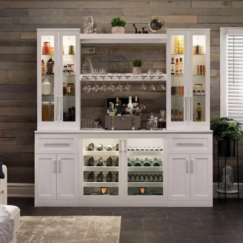 Reception Desk Counter - Modern Coffee Shop Design bar Cabinet