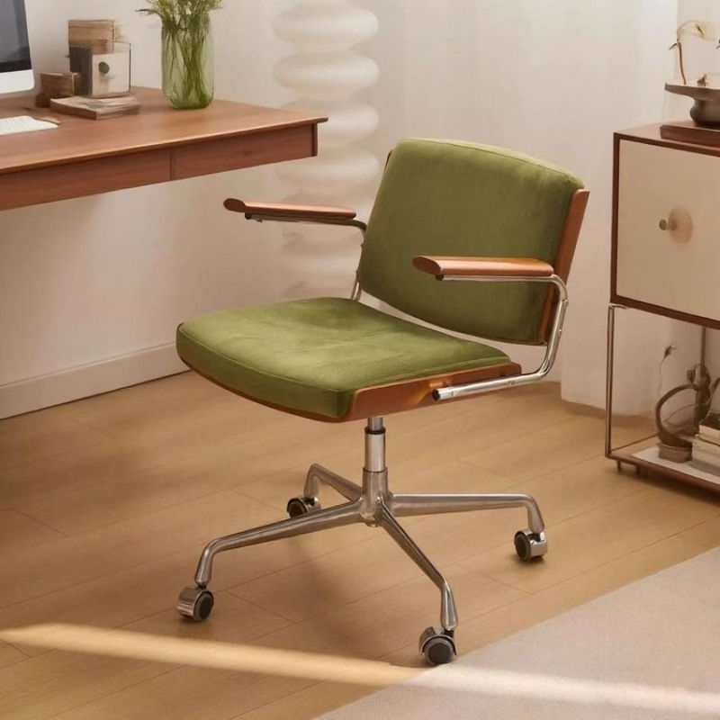 Office Furniture Ergonomic - ‌Vintage Style Swivel Chair,Height-Adjustable Ergonomic Chair,Lumbar