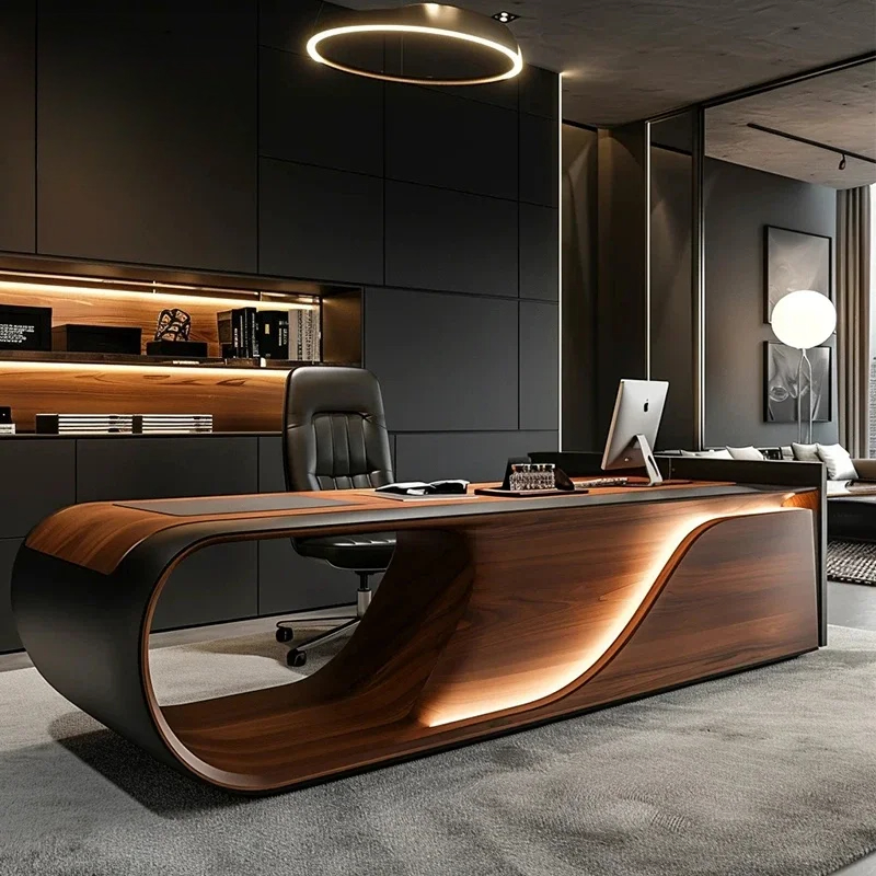 Office Furniture Rental - New Chinese Wooden Modern Simple Executive