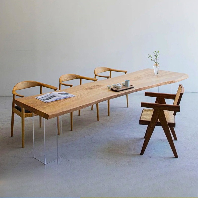Nordic Solid Wood Acrylic Floa - Office Furniture Desk 评论和价格