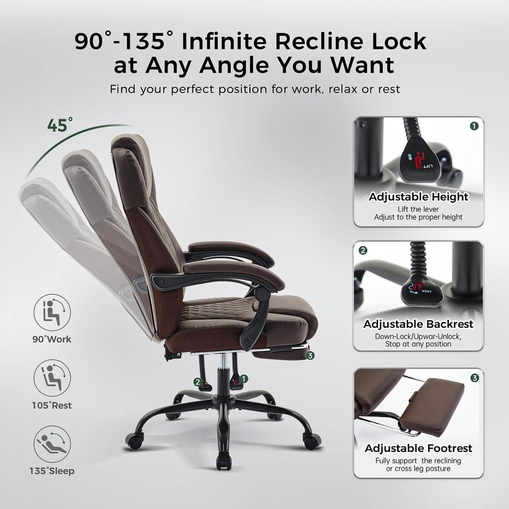 Office Chair,Big and Tall Offi - Office Furniture Ergonomic 评论和价格