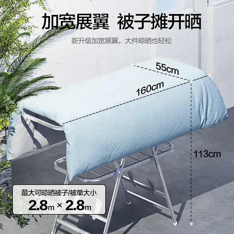 Folding Coat Hanger Balcony Cl - Coat Rack Standing 评论和价格