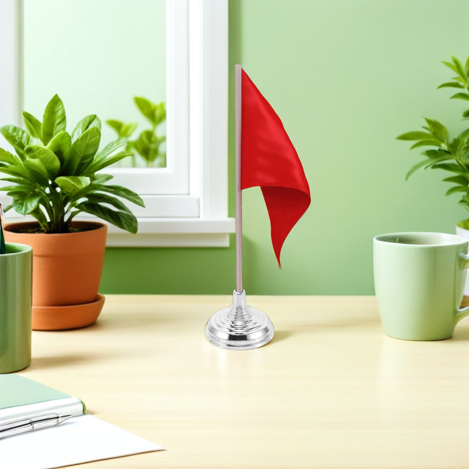 12Pcs Silver Mini Desk Flag St - Office Furniture Desk 评论和价格