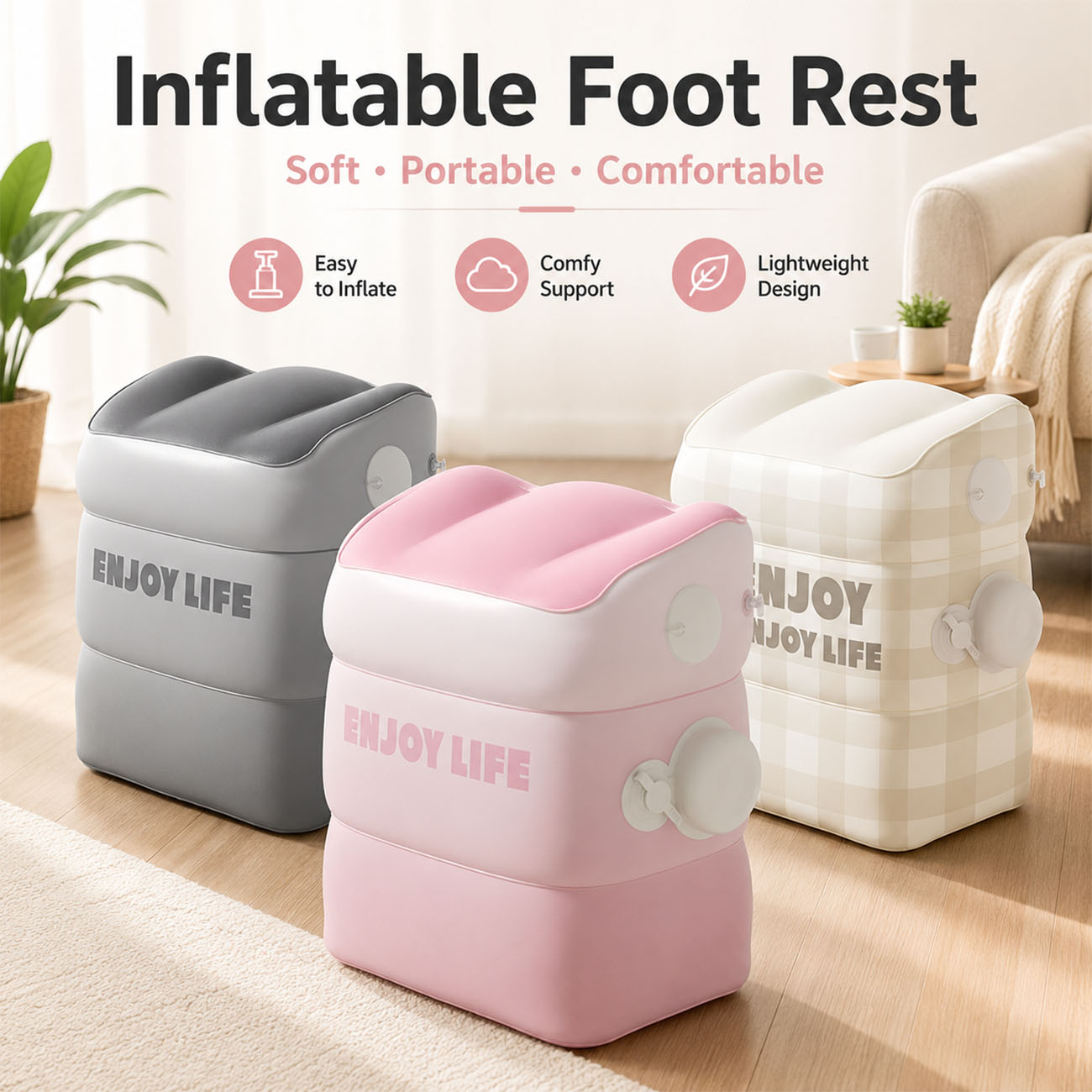 1PC Inflatable Foot Rest for A - Office Footrest Cushion 评论和价格