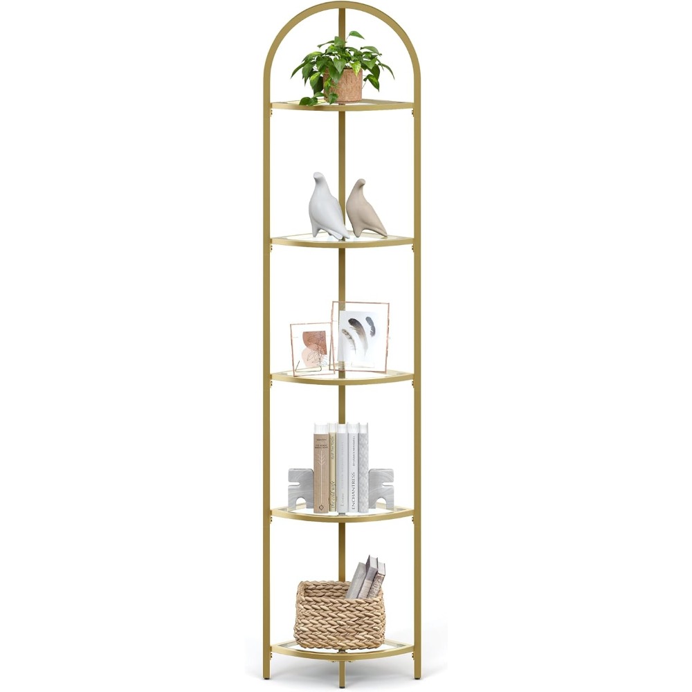 5-Tier Corner Shelf Stand, Cor - Bookshelf 5 Tier 评论和价格