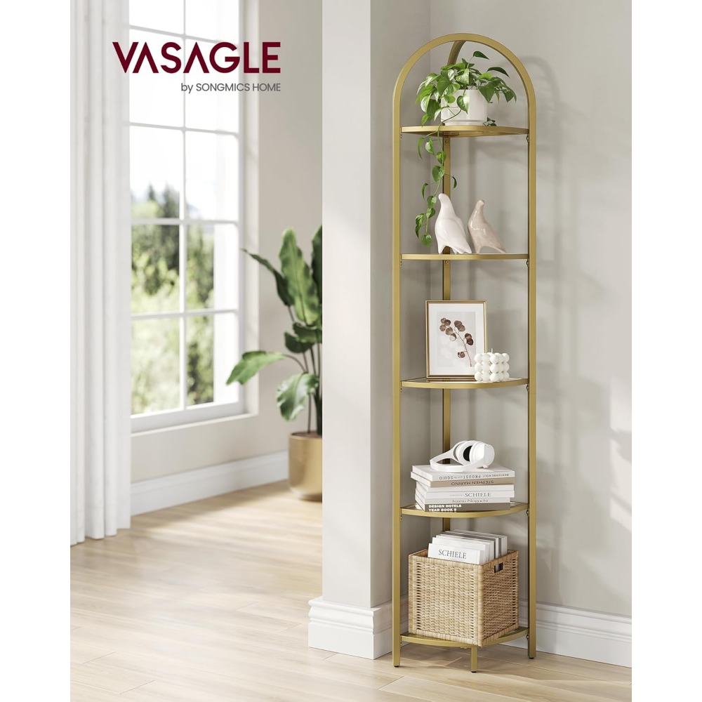 5-Tier Corner Shelf Stand, Cor - Bookshelf 5 Tier 评论和价格