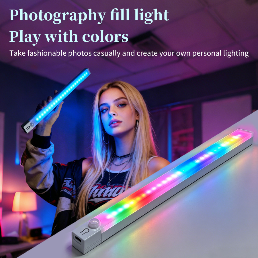 Rechargeable RGB LED Desk Ligh - Gaming Desk With Hutch 评论和价格