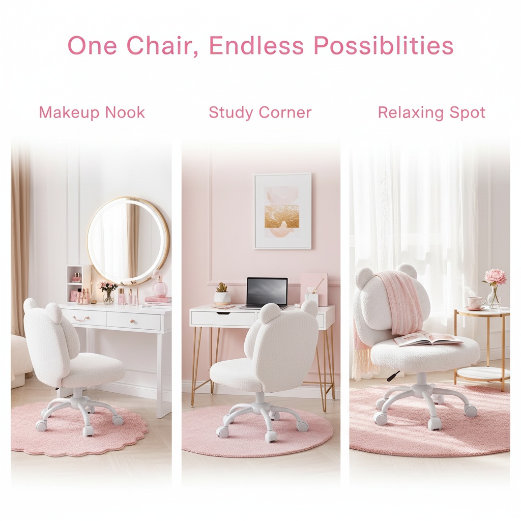Vanity Chair, Cute Desk Chair, - Office Furniture Hon 评论和价格