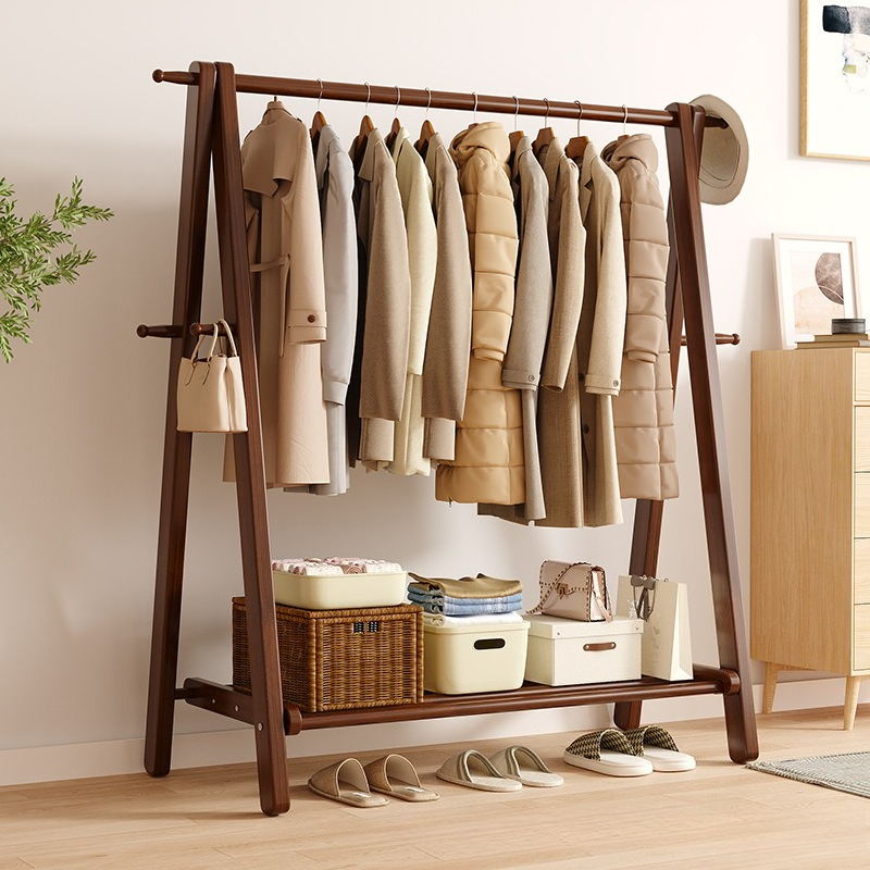 Solid Wood Free Standing Wardr - Coat Rack Standing 评论和价格