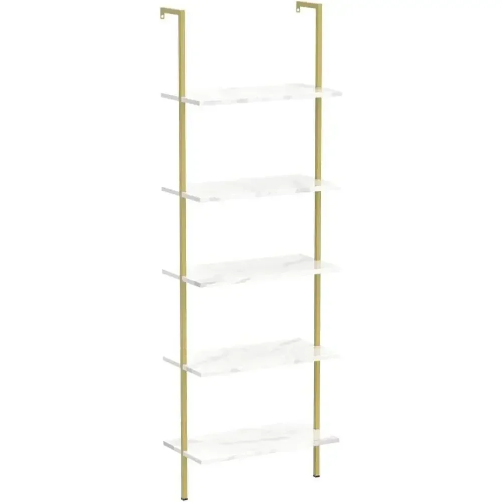 5-Tier White Marble Wall-Mount - Bookshelf 5 Tier 评论和价格