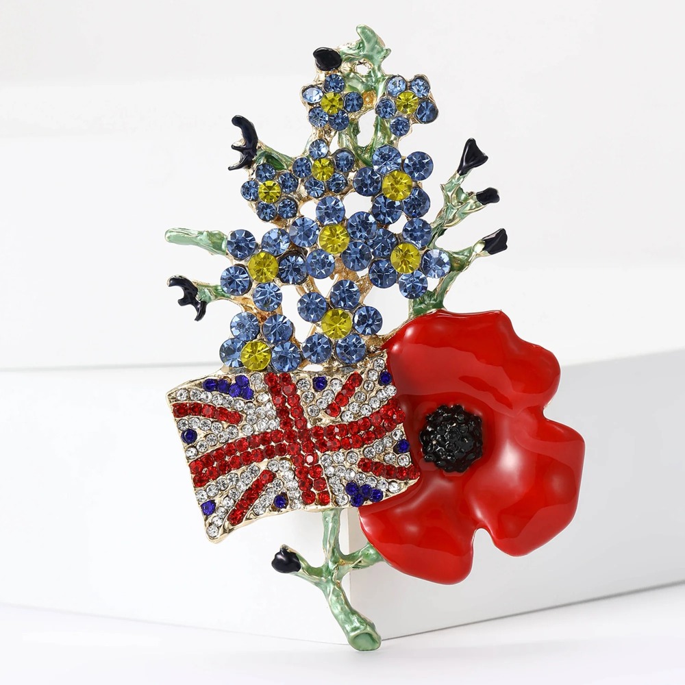 1PC Enamel Poppy Flower Wreath - Office Furniture Hon 评论和价格