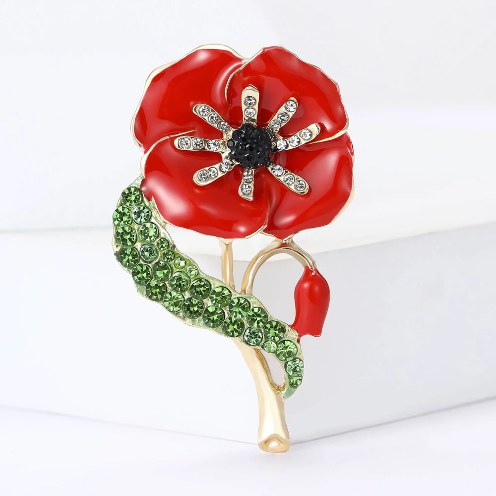 1PC Enamel Poppy Flower Wreath - Office Furniture Hon 评论和价格