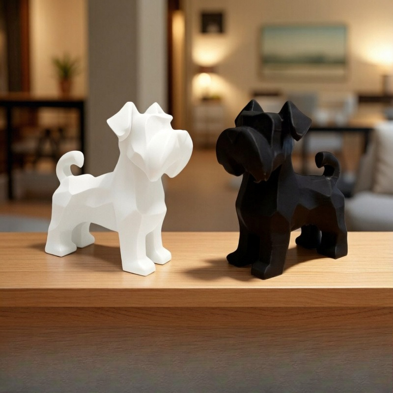 Schnauzer Dogs Figurines Resin - Office Furniture Hon 评论和价格