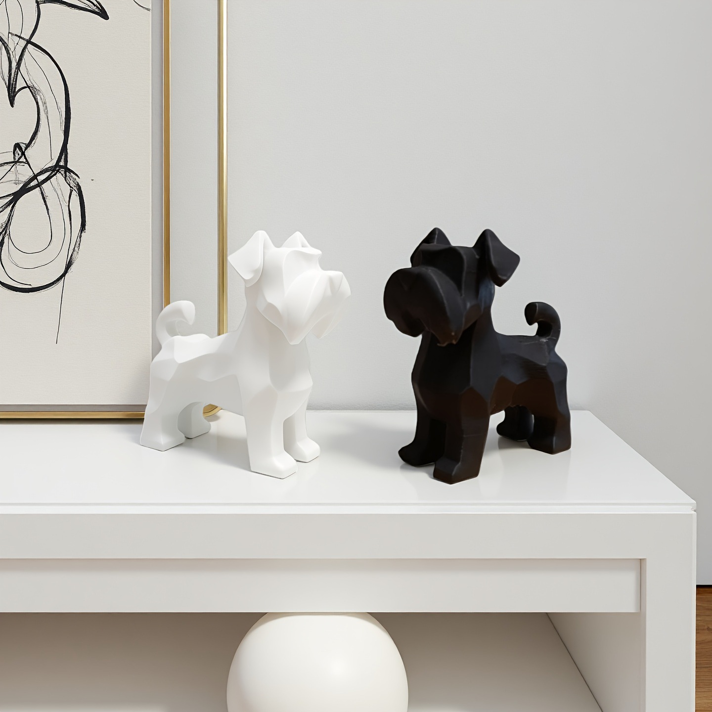 Schnauzer Dogs Figurines Resin - Office Furniture Hon 评论和价格