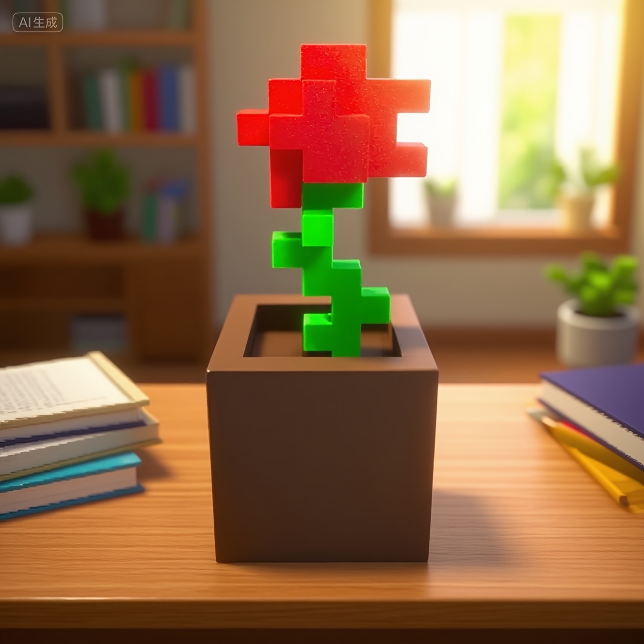 1 Piece Pixel Rose Flower Orna - Office Furniture Hon 评论和价格