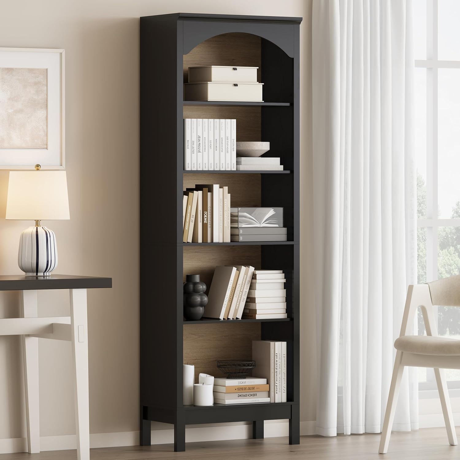 Arched Bookshelf with 5 Tier O - Bookshelf 5 Tier 评论和价格