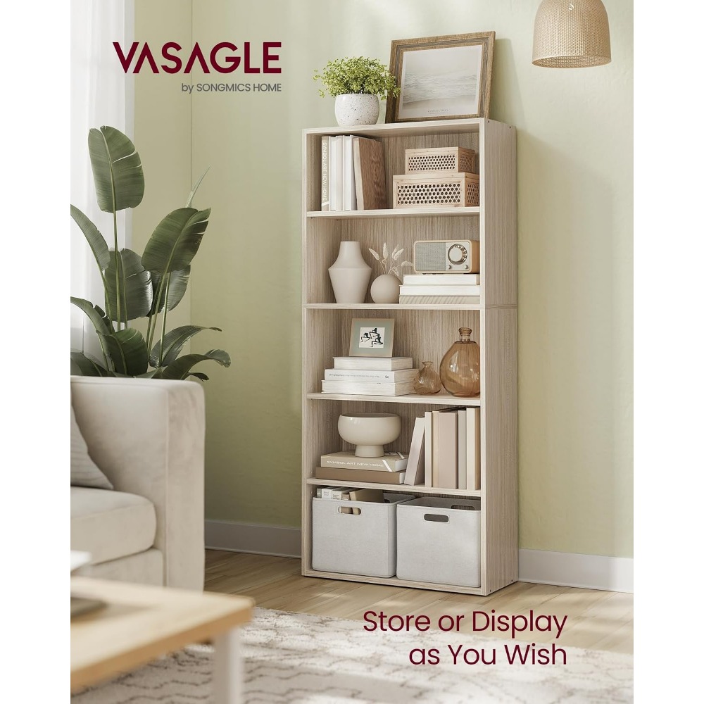 VASAGLE CUSTOS Collection - Bo - Bookshelf 5 Tier 评论和价格