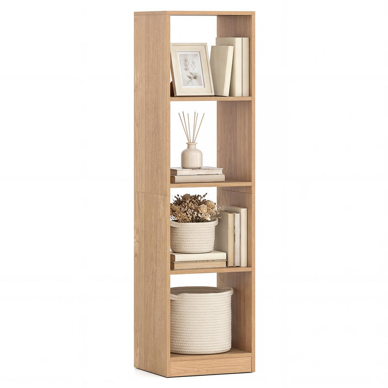 5 Tiers 4-Cube Narrow Bookshel - Bookshelf 5 Tier 评论和价格